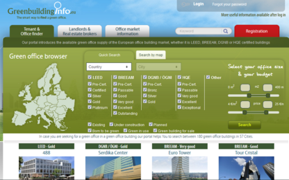 Green buildings? Highly professional and covering all of Europe, www.greenbuildinginfo.eu cannot be bypassed by those in favour of sustainable solutions