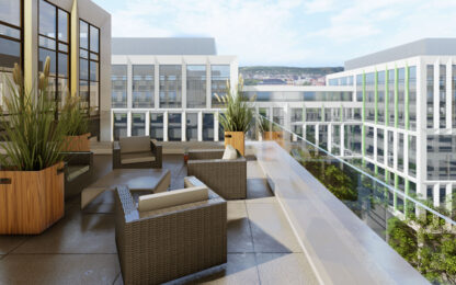 First building of Aréna Business Campus topped out