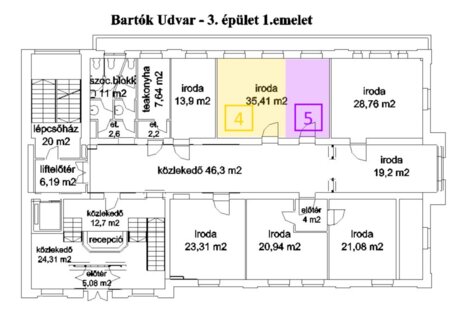 Offices to let in Bartók Udvar Irodaház