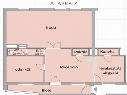 Offices to let in 96-square-meter furnished office for rent at the beginning of Lajos út