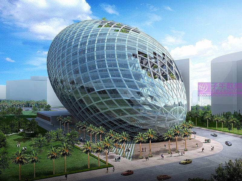 Cybertecture Egg - an office building from Mumbai, India