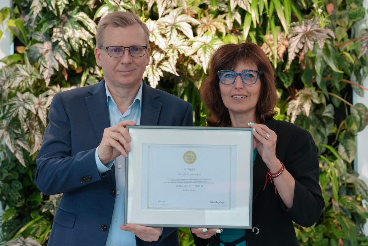 CA IMMO office building IP WEST awarded Well Gold certificate