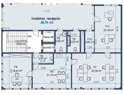 Offices to let in Kiadó földszinti, 105 m²-es, teljesen szeparált iroda
