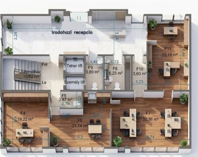 Offices to let in Kiadó földszinti, 105 m²-es, teljesen szeparált iroda